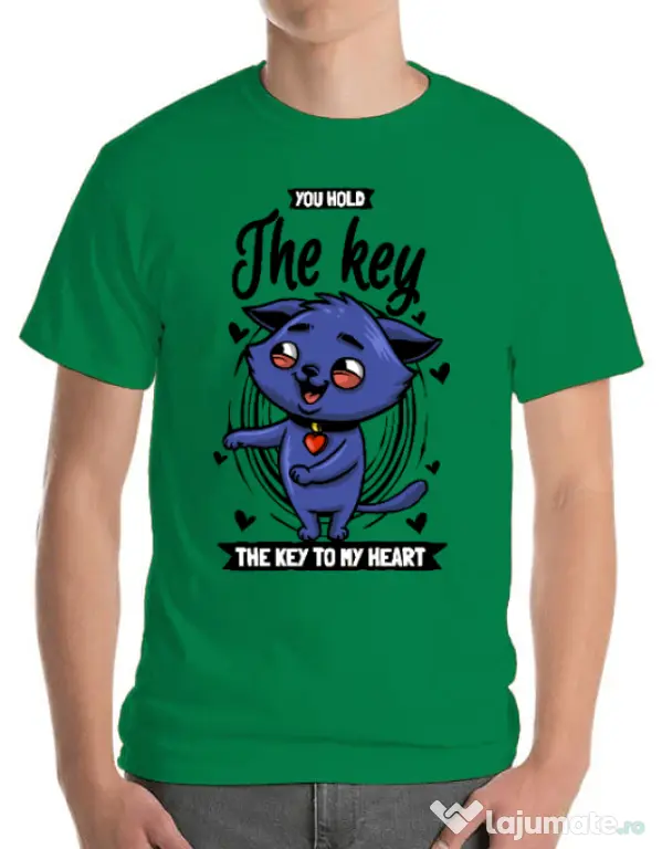 Tricou ADLER barbat You hold the key Verde mediu