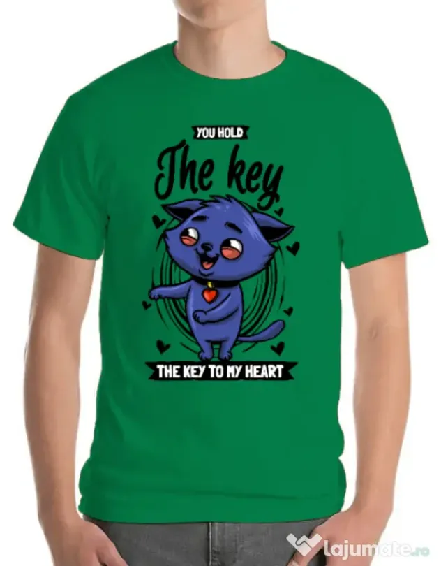 Tricou ADLER barbat You hold the key Verde mediu