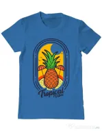 Tricou ADLER barbat Tropical vibes Albastru azuriu