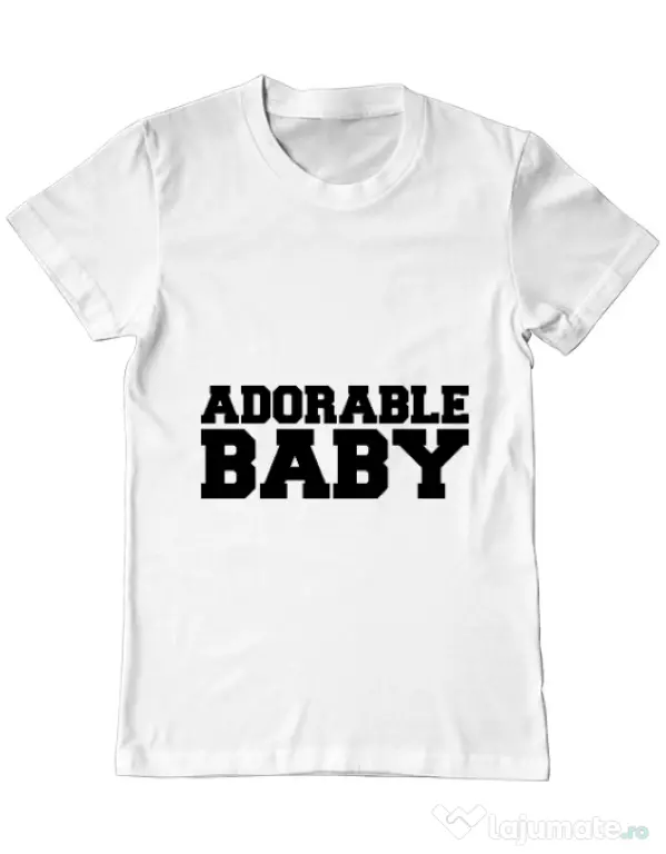 Tricou ADLER barbat Adorable baby Alb