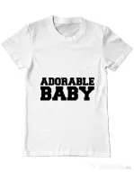 Tricou ADLER barbat Adorable baby Alb