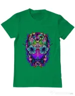 Tricou ADLER barbat Flower helmet Verde mediu