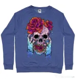 Bluza ADLER barbat Hand skull Albastru melanj