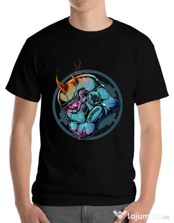 Tricou ADLER barbat Helmet demons Negru