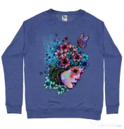 Bluza ADLER barbat Lady and flowers Albastru melanj 