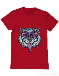 Tricou ADLER barbat Tiger buterfly Rosu