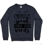 Bluza ADLER barbat Eyebrows speak louder Denim inchis