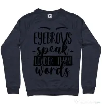 Bluza ADLER barbat Eyebrows speak louder Denim inchis