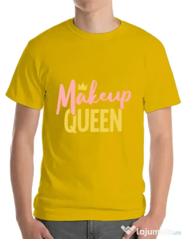 Tricou ADLER barbat Makeup queen Galben