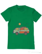 Tricou ADLER barbat Retro travel van Verde mediu