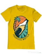 Tricou ADLER barbat Tropical bottle Galben