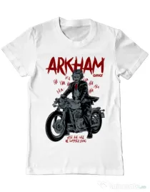 Tricou ADLER barbat Arkham garage Alb