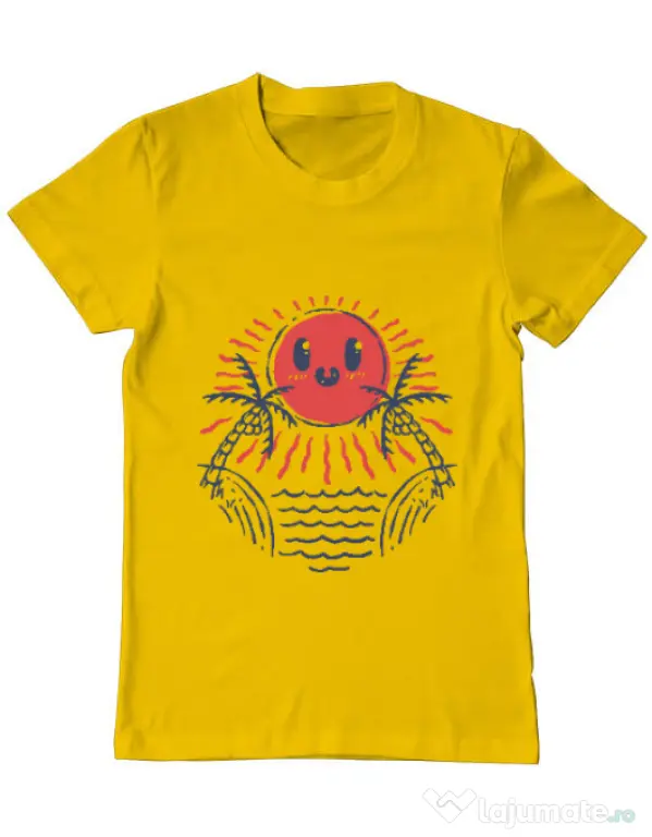 Tricou ADLER barbat Hello sunset Galben