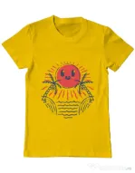 Tricou ADLER barbat Hello sunset Galben