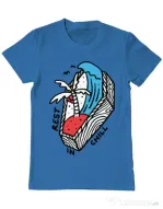Tricou ADLER barbat Rest in chill Albastru azuriu