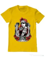 Tricou ADLER barbat Lady luck Galben