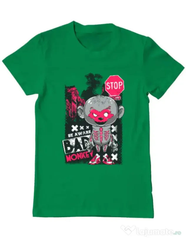 Tricou ADLER barbat Bad monkey Verde mediu