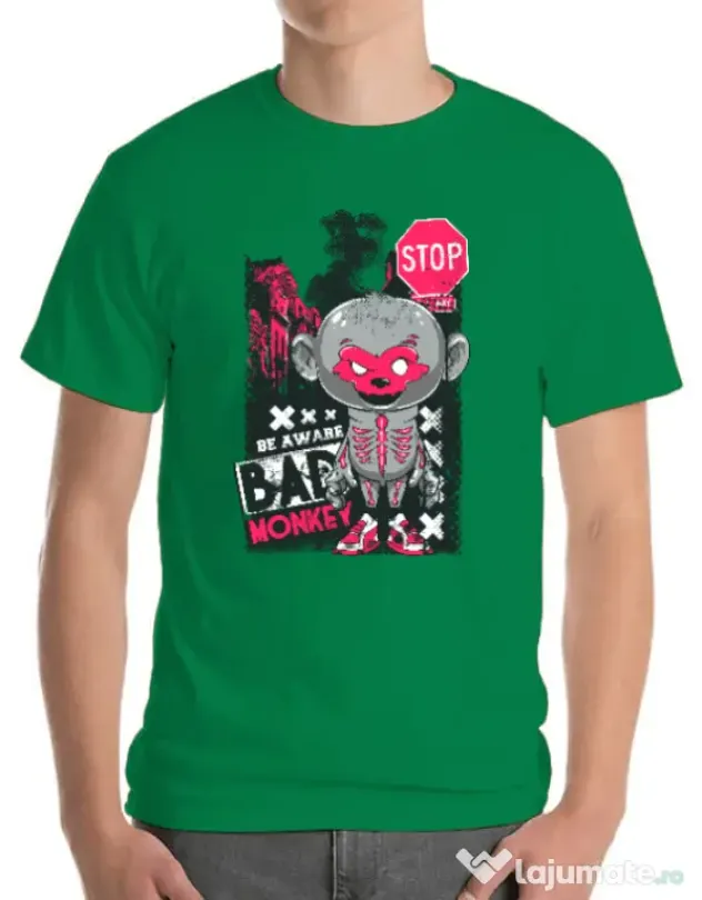 Tricou ADLER barbat Bad monkey Verde mediu