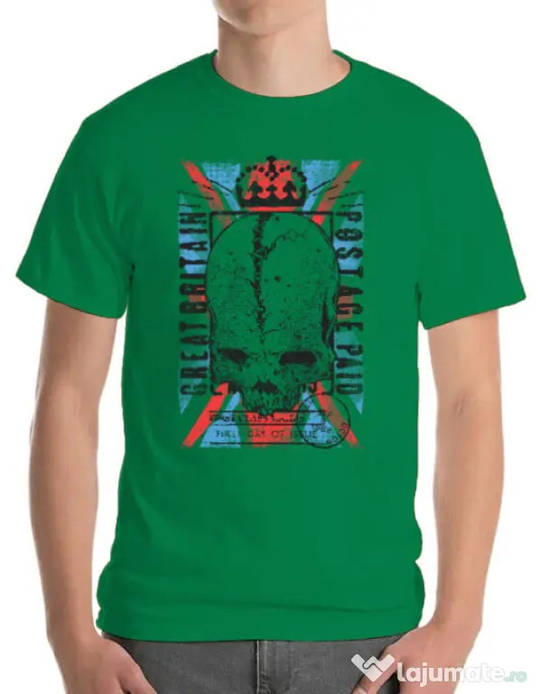 Tricou ADLER barbat Great Britain Post Verde mediu