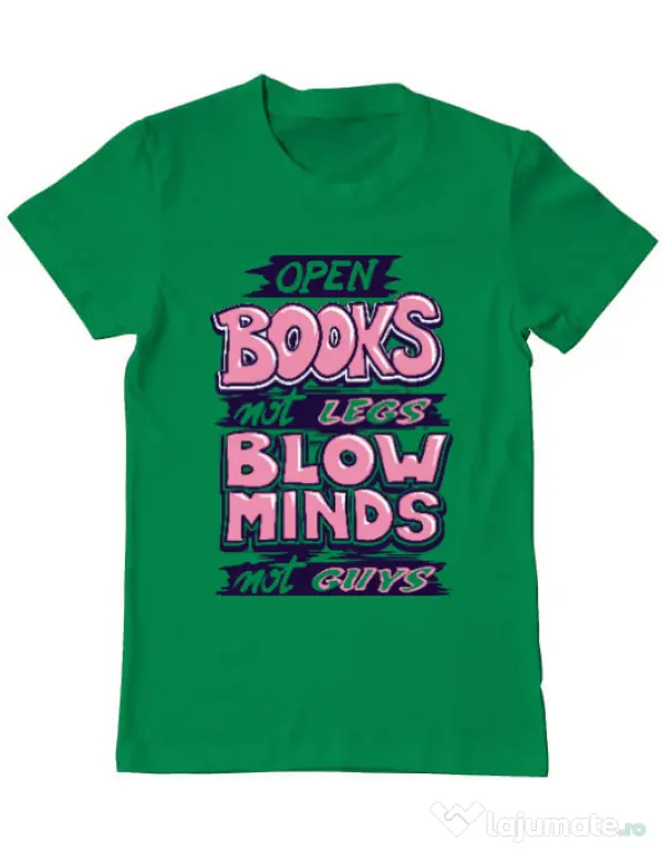 Tricou ADLER barbat Open books Verde mediu