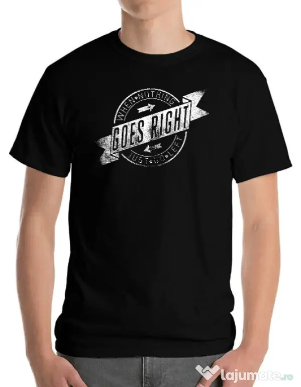 Tricou ADLER barbat When nothing goes right Negru
