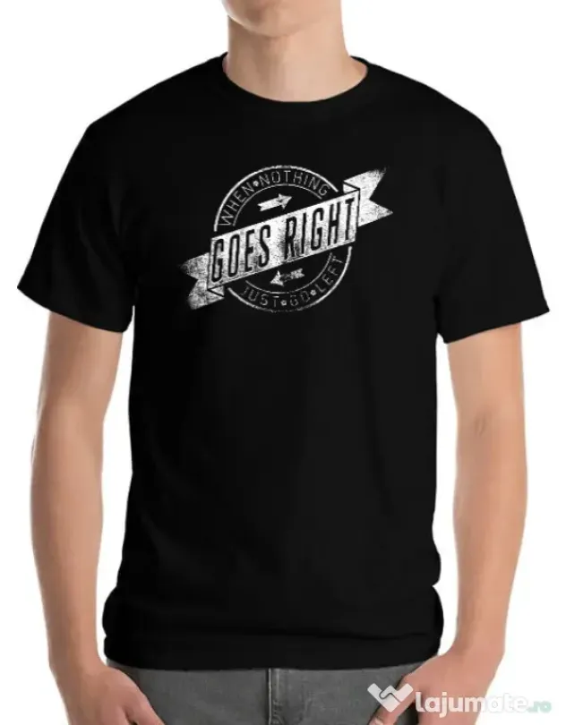 Tricou ADLER barbat When nothing goes right Negru