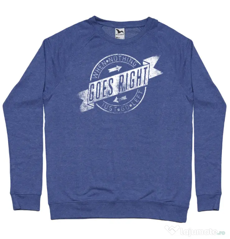 Bluza ADLER barbat When nothing goes right Albastru melanj