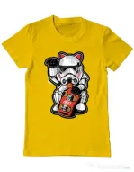 Tricou ADLER barbat Maneki trooper Galben