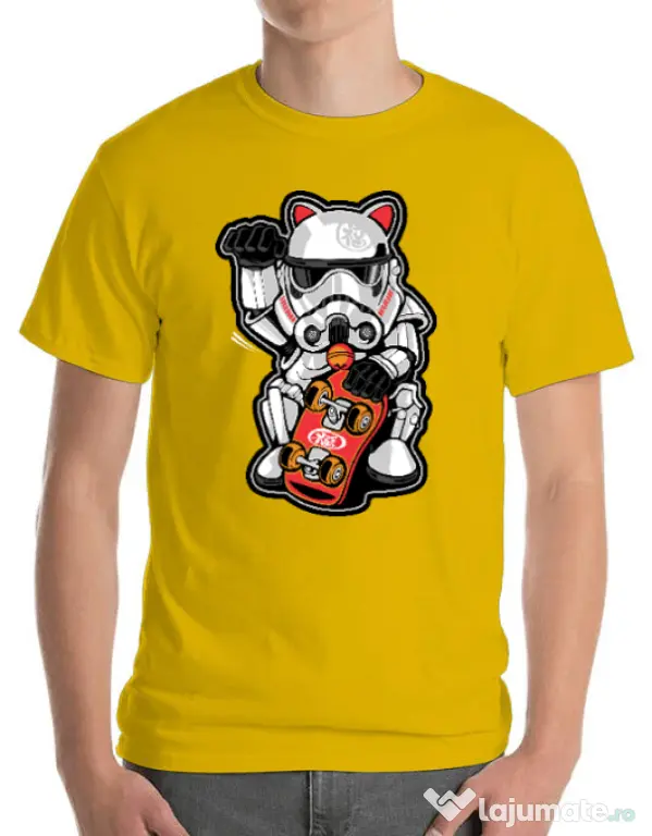 Tricou ADLER barbat Maneki trooper Galben
