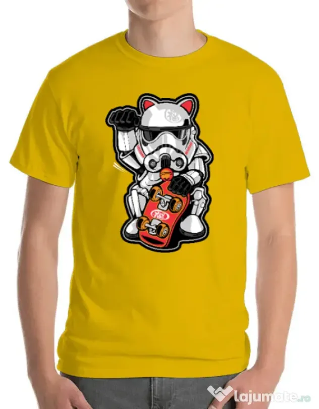 Tricou ADLER barbat Maneki trooper Galben