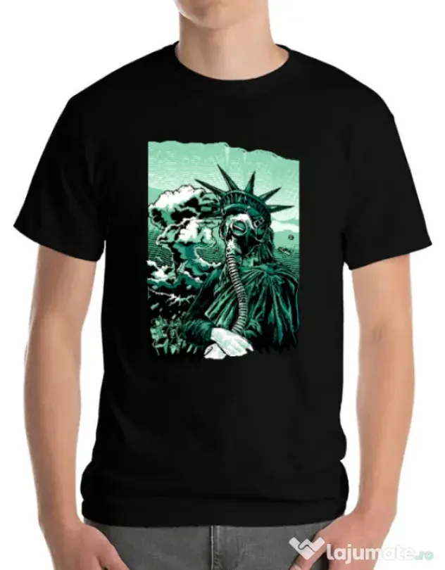 Tricou ADLER barbat Save the liberty Negru
