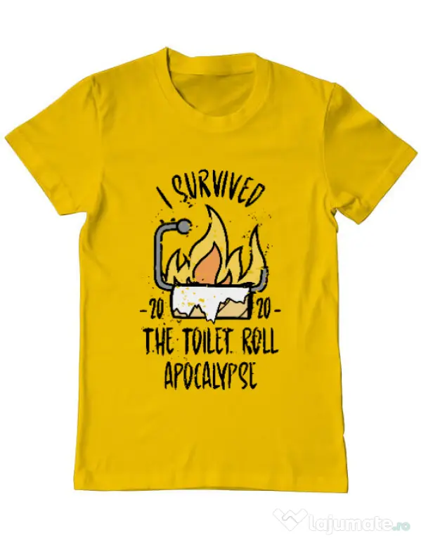 Tricou ADLER barbat Toilet roll apocalypse Galben