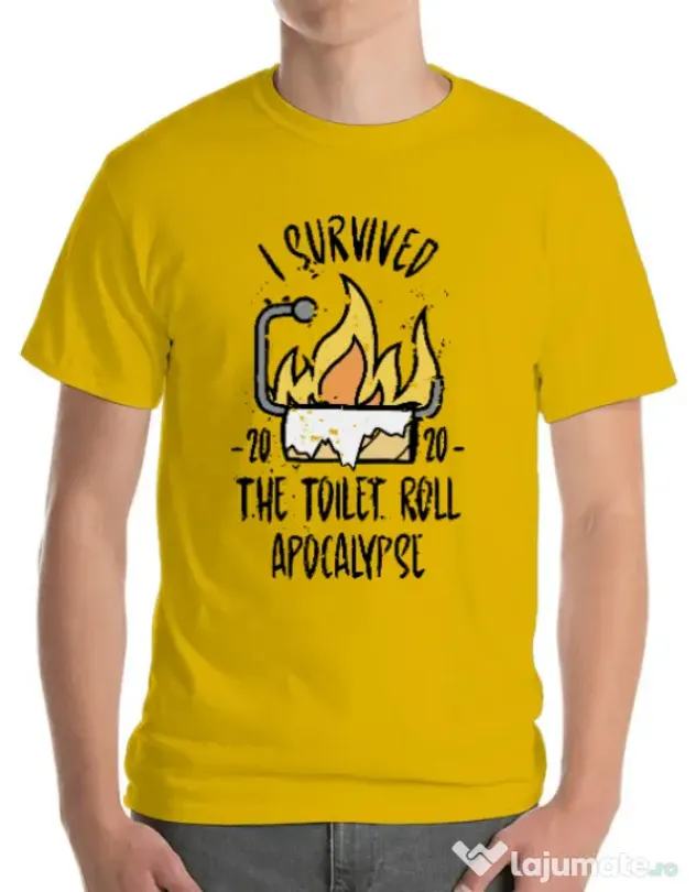 Tricou ADLER barbat Toilet roll apocalypse Galben