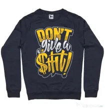 Bluza ADLER barbat Don't give a shit Denim inchis