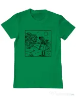 Tricou ADLER barbat Surf dude Verde mediu