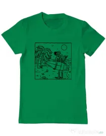 Tricou ADLER barbat Surf dude Verde mediu