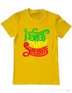 Tricou ADLER barbat I shot the sheriff Galben