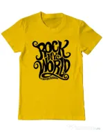 Tricou ADLER barbat Rock my world Galben