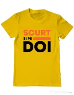 Tricou ADLER barbat Scurt si pe doi Galben