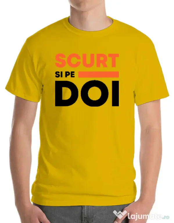 Tricou ADLER barbat Scurt si pe doi Galben