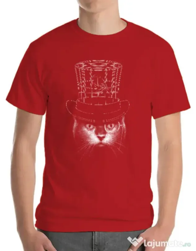 Tricou ADLER barbat Under my hat Rosu