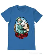 Tricou ADLER barbat Rockabilly Nurse Albastru azuriu