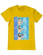 Tricou ADLER barbat Funny wilson Galben