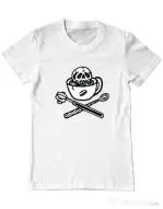 Tricou ADLER barbat Death before decaf Alb