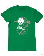 Tricou ADLER barbat Grim reaper love coffee Verde mediu