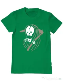 Tricou ADLER barbat Grim reaper love coffee Verde mediu