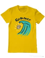 Tricou ADLER barbat Summer Beach Galben