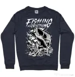 Bluza ADLER barbat Fishing addiction Denim inchis