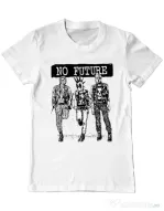 Tricou ADLER barbat No future Alb