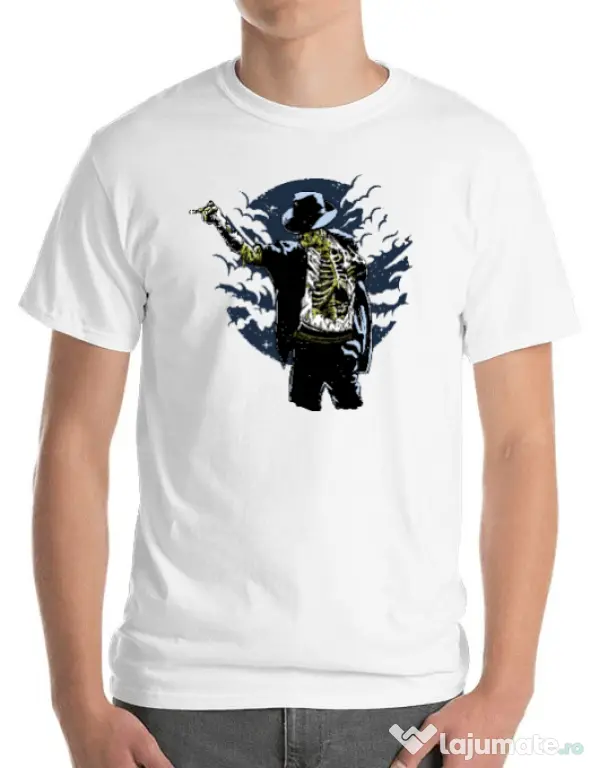Tricou ADLER barbat Zombie pop Alb